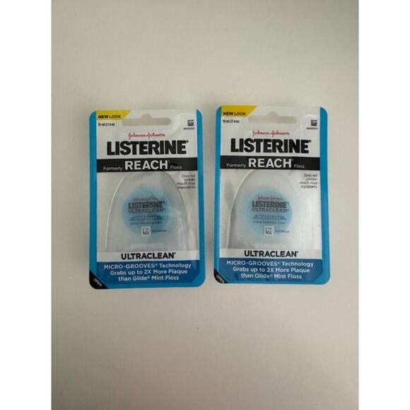 Listerine REACH Ultraclean Mint Floss 30 Yards - 2 Pack- New - Picture 3 of 6